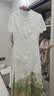 兩三事梵高文藝碧野初生2026夏季新款流蘇印花裙擺刺繡雪紡連衣裙 杏花色 L 曬單實拍圖