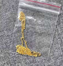 周大福中版十字鏈素鏈黃金項鏈女40cm約4.9g EOF1133生日禮物 曬單實拍圖