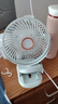 新款6寸USB小風扇/電風扇桌面/小電扇/小臺扇便攜迷你手持夾子睡眠小風扇辦公室宿舍桌面 白色 400mAh 充電款【五檔風速+小夜燈】 曬單實拍圖