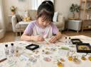 伊貝智兒童玩具女孩生日禮物6-10歲7-14小姑娘琥珀diy材料自然手作手工 DIY琥珀套裝【干花+蝴蝶標本+相框+無毒材質禮盒 六一兒童節禮物2026火的最自制蝴蝶昆蟲標本周歲五八十 曬單實拍圖