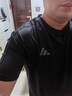 阿迪達斯（adidas）26新款短袖男款夏季輕薄速干短袖戶外運動圓領休閑T恤 黑色 L 曬單實拍圖