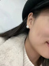 VENUS ADELINE淡水珍珠耳釘女s925銀大顆強光單顆小燈泡耳環養耳洞小巧耳飾禮物 約9-10MM送女友老婆媽媽生日禮物 曬單實拍圖