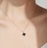 心言心語(yǔ)18k金四葉草項(xiàng)鏈女玫瑰金瑪瑙吊墜輕奢首飾送女友七夕情人節(jié)禮物 曬單實(shí)拍圖
