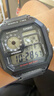 卡西歐（CASIO）小方塊手表 ae1200電子表男款學生復古小銀塊石英表新款七夕禮物 AE-1200WH-1A 曬單實拍圖