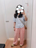 MUJI 女式 漢麻水洗寬版褲女裝褲子女款女士長(zhǎng)褲休閑褲闊腿褲26年春夏 粉紅色 M （160/66A ） 曬單實(shí)拍圖