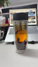 希樂(lè)（cille）玻璃杯水杯男2026新款泡茶杯男士專用茶水分離大容量透明帶蓋杯子 雙層-500ML黑色【送杯刷】 無(wú)規(guī)格 曬單實(shí)拍圖