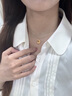 中國黃金（CHINA GOLD）月下玫瑰黃金項鏈女足金星月吊墜生日禮物送女友老婆結婚紀念日 【京速達】足金月亮玫瑰吊墜-贈S925鏈 曬單實(shí)拍圖