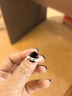 蔓笙S999純足銀情侶對戒純銀閨蜜戒指開口款指環生日情人節禮物送女友 999足銀幸運花朵開口戒 曬單實拍圖