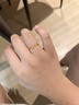 老廟黃金戒指女桃花枝足金戒指七夕情人節(jié)禮物送女朋友老婆 金重約1.7g【足金戒指】 曬單實拍圖