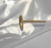 六福珠寶黃金耳釘日月星辰(單只)手工錘紋福滿傳家足金禮物 計價 約0.57克 曬單實拍圖