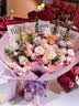 巧沁紫玫瑰花束全國鮮花速遞同城配送女友情人節生日禮物北京上海店 【偏愛于你】粉紫色玫瑰混搭花束 曬單實拍圖