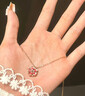 老鳳祥七夕情人節桃花銀項鏈女款女士吊墜輕奢飾品走心禮物高端女友老婆 曬單實拍圖