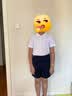 杉杉男童POLO衫兒童短袖女童T恤小學生打底衫夏季校園演出服 白色150 曬單實拍圖