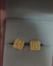 周六福  黃金耳釘女足金爆閃方糖耳飾 計價 2.17g 曬單實拍圖