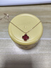 佐卡伊鉆石吊墜玫瑰18K金項(xiàng)鏈四葉草紅瑪瑙項(xiàng)鏈送女友七夕禮物 曬單實(shí)拍圖