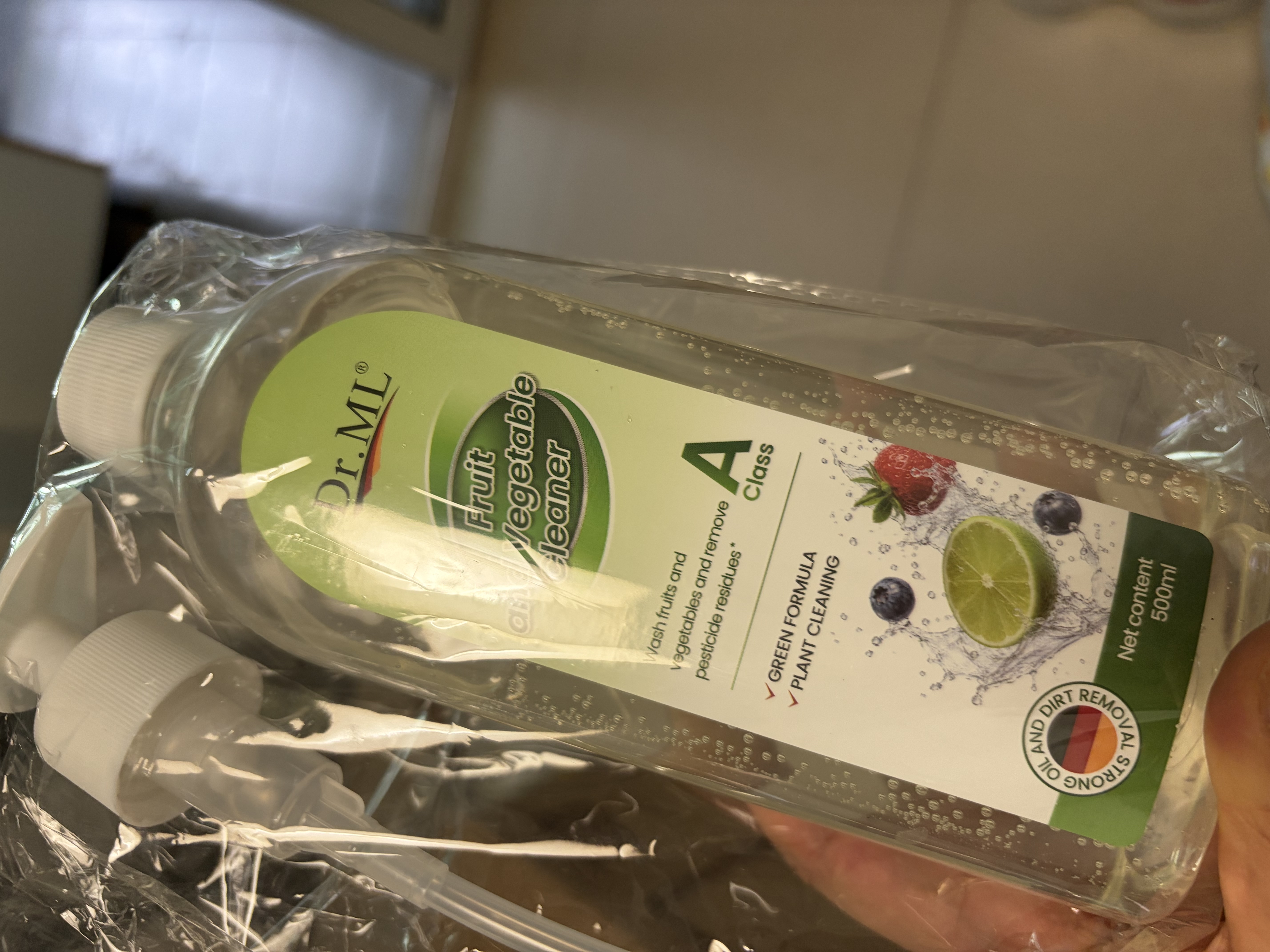 DR.ML果蔬清洗劑去農殘孕婦餐具蔬菜家用去油污食品級a類洗潔精滌500ml 曬單實拍圖