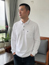 JEEP SPIRIT2026秋季新款長袖T恤男士寬松休閑polo衫男裝上衣男體恤衫 白色 M 身高162左右 曬單實拍圖