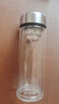 摔不爛大容量高硼硅鋼化玻璃杯450ml耐高溫防摔雙層保護套茶杯 特厚防爆：銀蓋450ml帶濾網(wǎng)+雙層真空底 曬單實拍圖