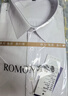 羅蒙（ROMON）白襯衫男士商務職業長袖抗皺免燙彈力正裝襯衣男白色短袖41 曬單實拍圖