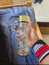 Pritea高級水晶玻璃茶杯雙層隔熱水杯男士商務(wù)透明定制刻字 竹380ml 曬單實(shí)拍圖