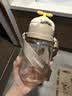 英氏（YEEHOO）兒童水杯PPSU吸管杯幼兒園1歲+背帶水杯大容量夏天牛奶杯500ml 曬單實拍圖