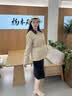 波司登26年秋女款老錢風薄款抗皺襯衫領內收腰羽絨服外套B260134136  曬單實拍圖