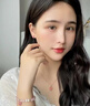 柯芙尼（kefuni）S925銀貓眼石吊墜平安鎖項鏈女月光石鎖骨鏈?zhǔn)フQ節(jié)禮物送女友老婆 桃之夭夭項鏈 曬單實拍圖