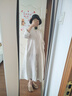 MUJI 女式 漢麻水洗 長袖襯衫連衣裙 女裝裙子 26年春季 BC2R2A6S 淺銀灰色條紋 L （165/88A） 曬單實拍圖