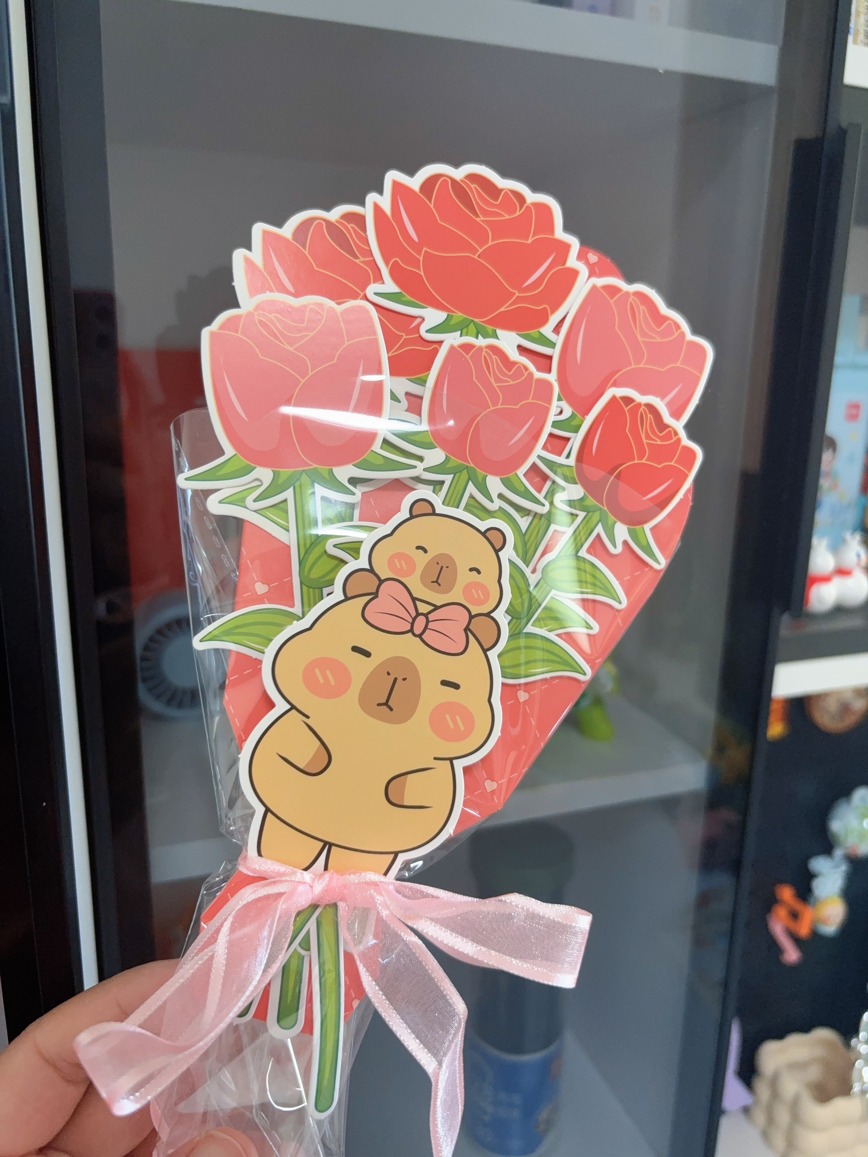 法拉蒙 節日賀卡diy創意花束折疊教師節幼兒園小學生送老師祝福感恩卡片禮物 向日葵+玫瑰花+康乃馨 曬單實拍圖