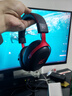 iKF V11 Pro2.0四模游戲耳機頭戴式無線FPS專用驅(qū)動7.1聲場三角洲聽聲辨位可視化接收器 黑紅色 曬單實拍圖