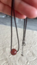 石頭記（istone）轉(zhuǎn)運(yùn)珠鎖骨鏈東陵玉吊墜紅瑪瑙項(xiàng)鏈情侶吊墜生日禮物七夕送女友 紅瑪瑙 18寸繩子 曬單實(shí)拍圖