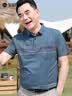 寶財羊爸爸裝冰絲短袖t恤男夏季polo衫50歲60中老年人上衣服父親節禮物 曬單實拍圖