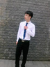 啄木鳥白襯衫男長袖春夏季商務(wù)休閑純色有口袋免燙正裝打底襯衣服男裝 8066有口袋長袖白色（一件裝） XL 曬單實拍圖