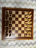 御圣 國(guó)際象棋大號(hào)實(shí)木花梨木黃楊木棋子木制棋盤比賽用棋亞運(yùn)會(huì)同款 (金花梨)棋子+包邊直角棋盤 曬單實(shí)拍圖