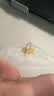 周六福5G工藝黃金耳釘女浪漫仙雪耳飾A0912072 約1.03g 一對七夕禮物 曬單實拍圖