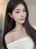 赫蓮娜HR純銀珍珠耳環耳釘女輕奢高級感2026新款七夕情人節禮物送女友 S925純銀珍珠吊墜耳環-銀色【高定禮盒】 曬單實拍圖