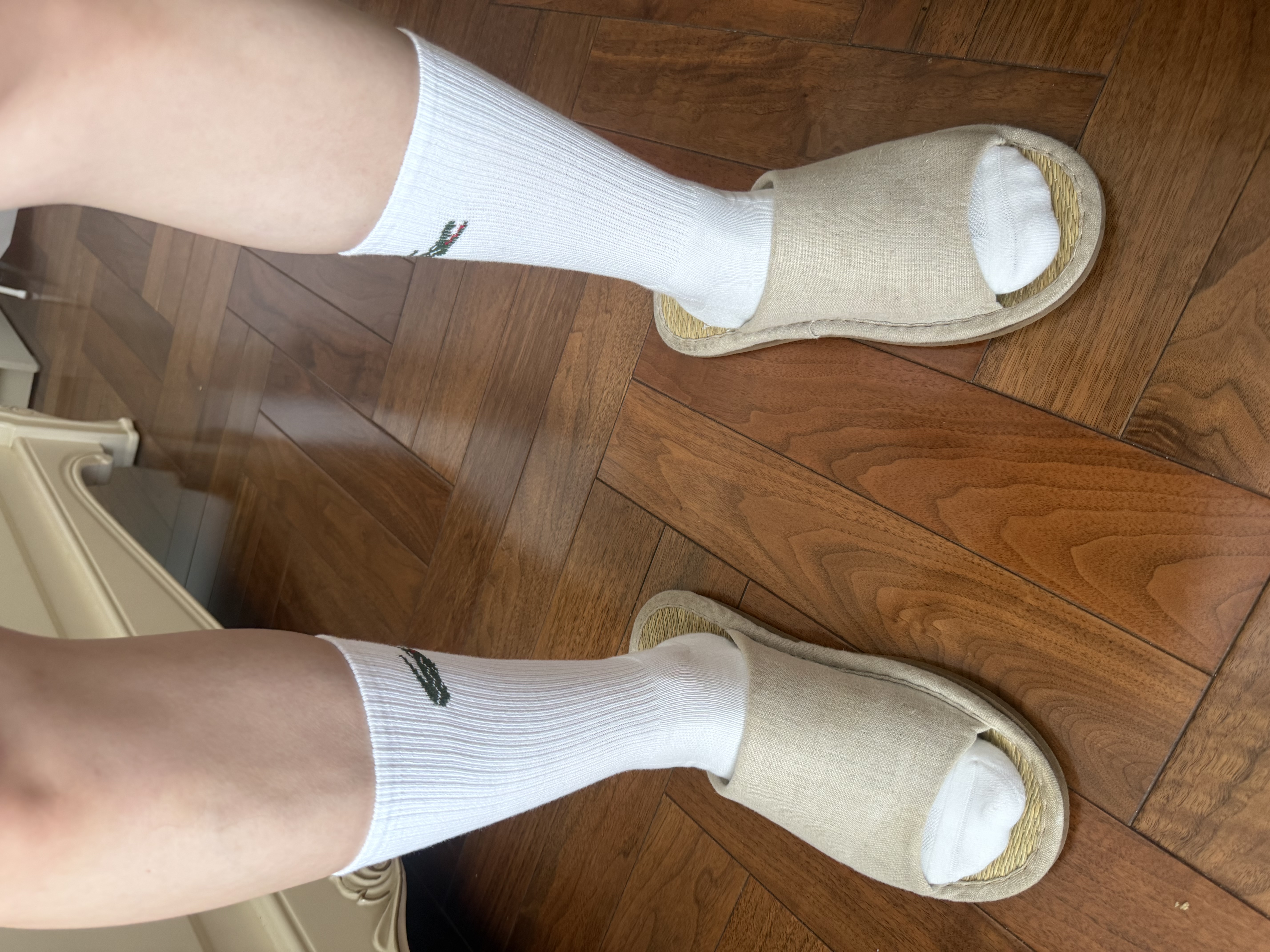 LACOSTE法國鱷魚男女同款26秋季新款三雙裝休閑舒適襪子|RA9246 001/白色 均碼 39/42 曬單實拍圖