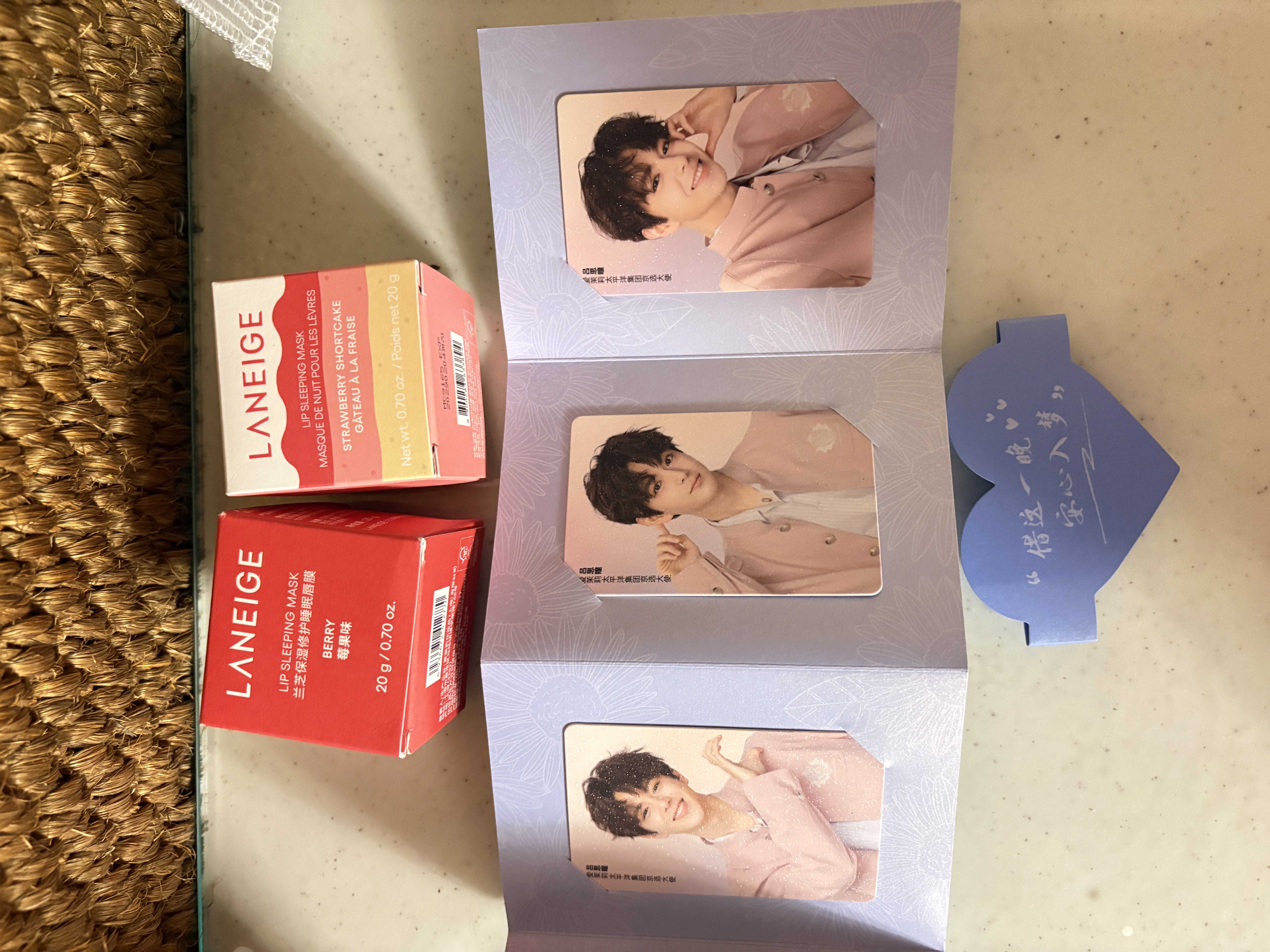 蘭芝（LANEIGE）蘭芝【與你瞳頻】睡眠套組 修護保濕舒緩緊致呂思瞳同款七夕禮物 【兩件套】唇膜草莓蛋糕味+莓果味 曬單實拍圖