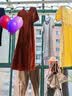德瑪納【溫柔純棉】夏季法式多巴胺圓領碎褶泡泡袖A字中長款女式連衣裙 曬單實拍圖