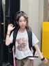 叢林鳥高顏值書包女2026新款大容量雙肩包初高中學生簡約休閑背包校園風 黑色【藍背帶褲歪脖熊】 曬單實拍圖