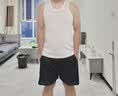 莫代爾2件男士100%純棉背心男寬松工字夏款無(wú)袖背心打底內(nèi)穿黑白色汗衫 曬單實(shí)拍圖