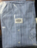 Abercrombie & Fitch經典小麋鹿圖案美式情侶府綢長袖襯衫26春夏男裝女裝125-6044 藍色條紋 M (180/100A) 曬單實拍圖