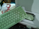 B.O.W航世MK397DL無線藍牙雙模可充電鍵盤鼠標套裝84鍵靜音輕薄ipad平板手機辦公筆記本臺式通用 清新綠 曬單實拍圖