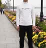 皮爾卡丹（pierre cardin）2026新款秋冬季長袖T恤男士韓版半高領衛衣加絨加厚打底衫上衣服 M12白色. XL 曬單實拍圖