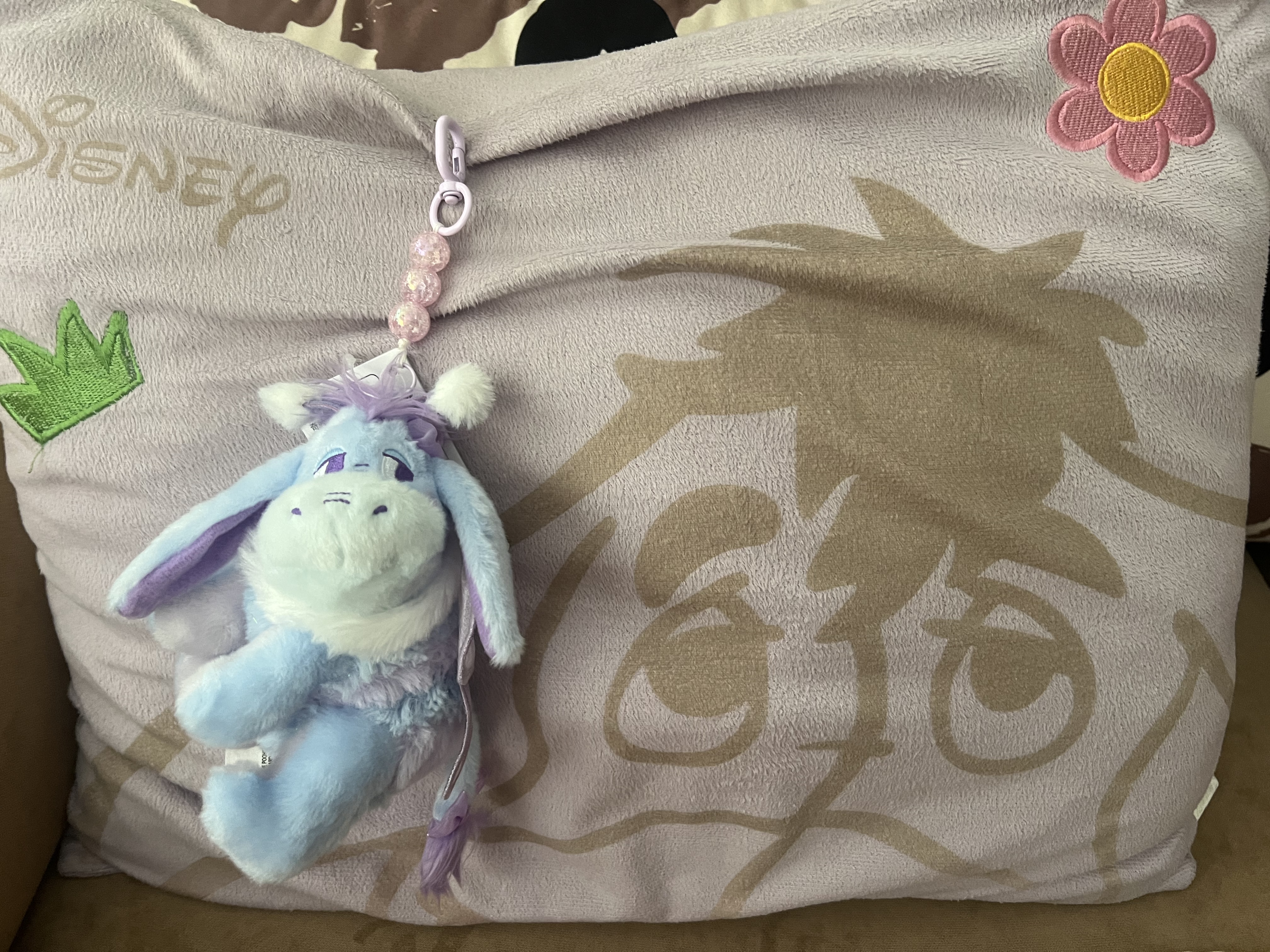 迪士尼（Disney）可愛精靈小熊維尼屹耳小豬皮杰跳跳虎毛絨玩偶包包掛件七夕禮物 屹耳毛絨掛件 曬單實拍圖