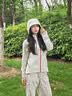 比音勒芬【輕量三防】果嶺沖鋒衣2026女士戶外防水透濕夾克外套七夕禮物 28米白色 XS 曬單實拍圖