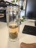 京東京造雙層加厚玻璃杯 無鉛高硼硅帶茶隔水杯304茶隔泡茶杯男士360mL 曬單實拍圖