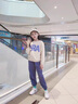 小咕嘟熊童裝女童套裝春秋裝兒童中大兒童衛(wèi)衣女孩衣服運(yùn)動(dòng)休閑兩件套 紫色 130 曬單實(shí)拍圖