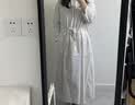 MUJI 女式楊柳紗織五分袖連衣裙睡裙女裝純棉七夕情人節禮物 FD1NWC6S 藏青色條紋 S （155/80A） 曬單實拍圖