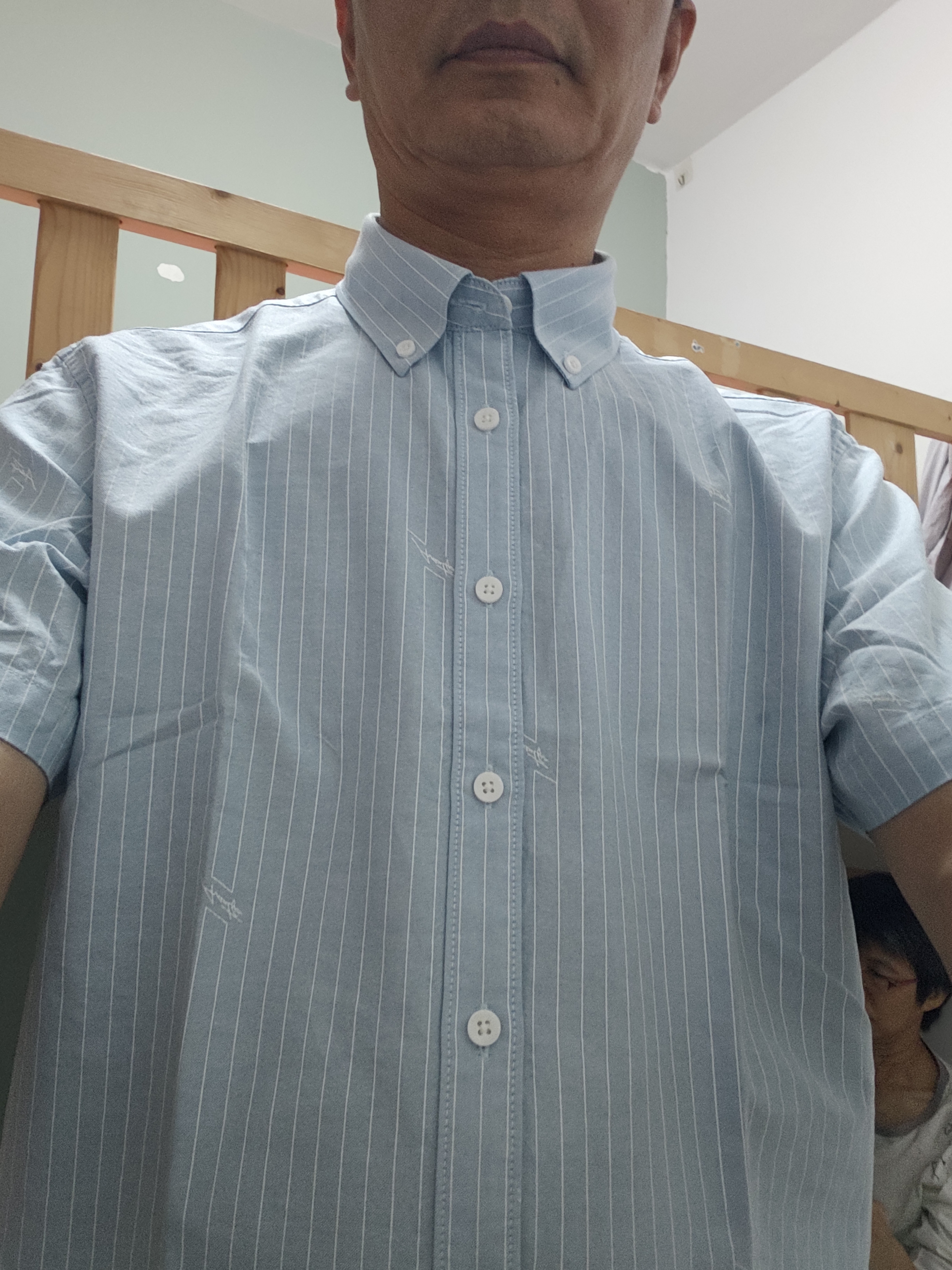 HLA海瀾之家短袖時尚襯衫男夏26輕商務(wù)時尚系列純棉男 曬單實拍圖